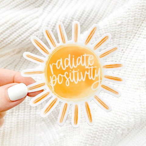 Radiate Positivity 3x3in. Sun Sticker