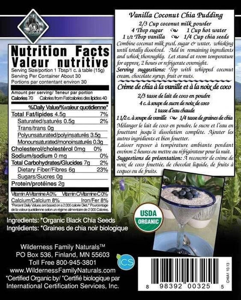 Organic Whole Black Chia Seeds