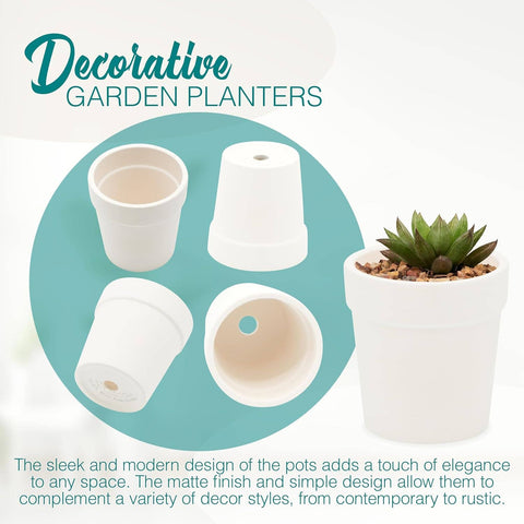 12-pcs Ceramic Flower Pot - Mini Terracotta, Small Clay Pots for Plants, Paintable Flower Pots for Kids