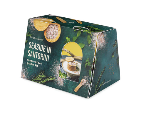 Non-GMO Greek Herb Seasoning Salt Seed Kit  |  Seaside in Santorini