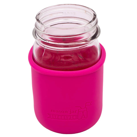 Silicone Sleeve for Regular Mouth Pint 16oz Mason Jars