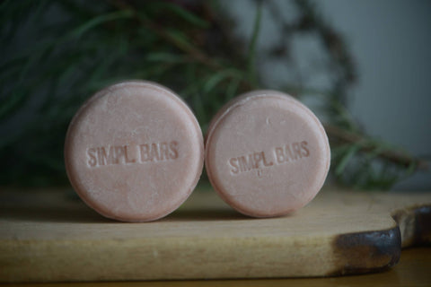 Unpackaged Pink Clay Shampoo Bar Zero Waste (Normal Hair)