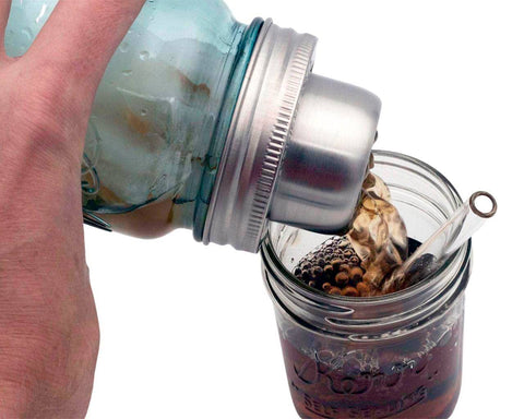 Mason Jar Cocktail Shaker Lid