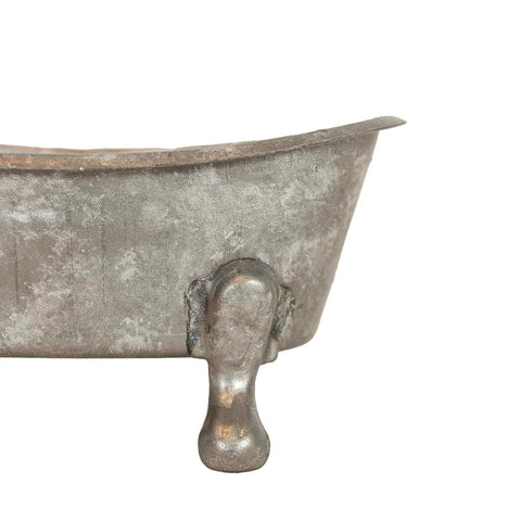 Clawfoot Silver Bathtub Metal Soap Dish/Planter
