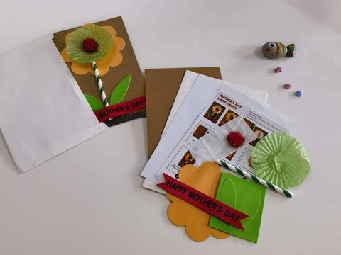 4E's Novelty Mother's Day Card Craft Kit for Kids – 12 Pack DIY