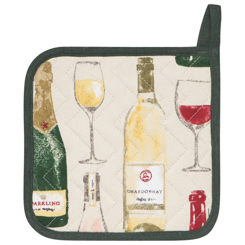 Chef Potholder | Wine Glasses & Bottles