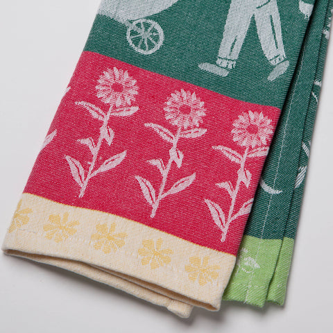 100% Cotton Green Thumb Jacquard Dishtowel