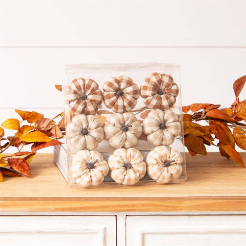 Plaid Mini Pumpkins | 1 piece