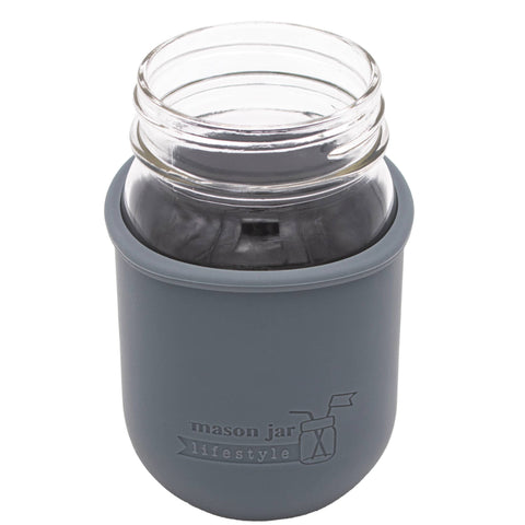 Silicone Sleeve for Regular Mouth Pint 16oz Mason Jars