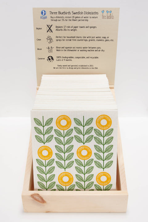 Cat in Window Swedish Dishcloth