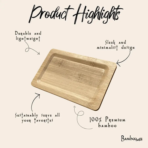 Bamboo Snack Plates | 4 Piece Set
