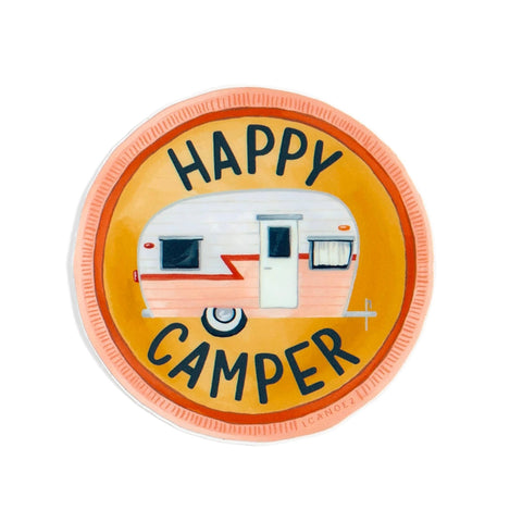 Happy Vintage Camper Decal Sticker