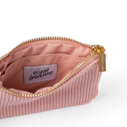 Rose Corduroy Coin Pouch