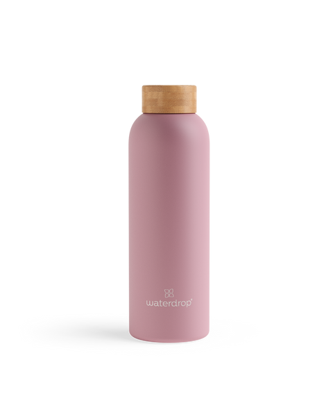 Steel Water Bottle W/ Bamboo Cap | 20 oz in 3 Colors