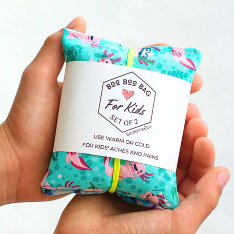 Boo Boo Bag For Kids ⋆ Eco-Friendly Hot/Cold Rice Pack (Assorted Patterns) | 2pc