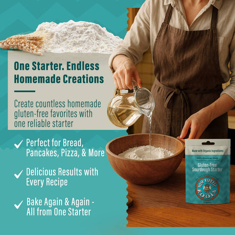 Organic, Non GMO GLUTEN FREE Sourdough Starter|  12 grams