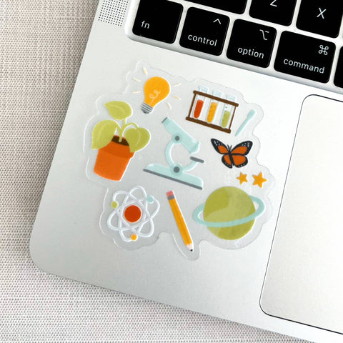Waterproof Reusable Sticker | Clear Science Teacher