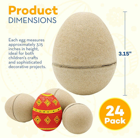 Single Paper Mache Easter Eggs – Paintable & Fillable for Easter Crafts