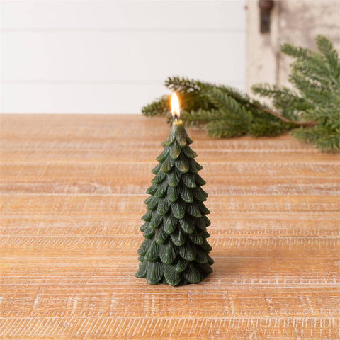 Green Christmas Tree Shape Candle