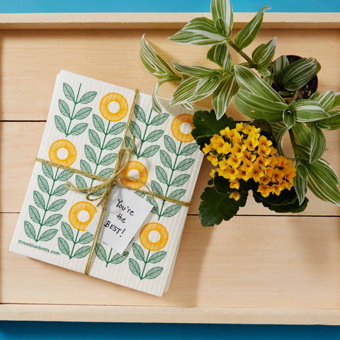 The Sunflowers Swedish Dishcloth