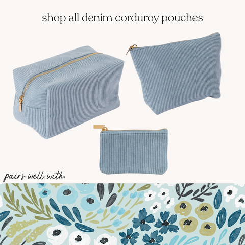 Denim Corduroy Carry-All Pouch