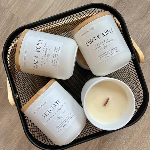 Non-Toxic Coconut Soy Wax Candle in Granite Vessel & Refills