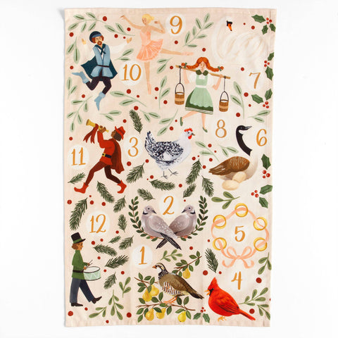 12 Days Of Christmas Holiday Kitchen Towel