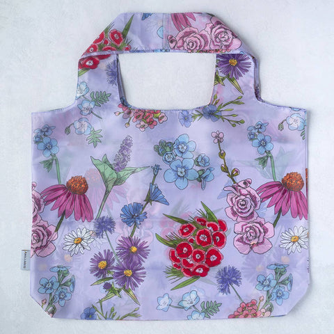 Reusable Tote Bag | Purple Wildflowers