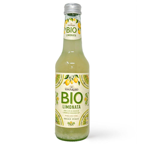 Tomarchio Organic Sicilian Lemon Soda, 4 x 9.3 Fl Oz (275ml) – Italian Sparkling Fruit Juice Drink