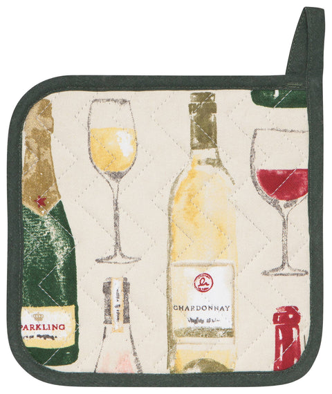 Chef Potholder | Wine Glasses & Bottles