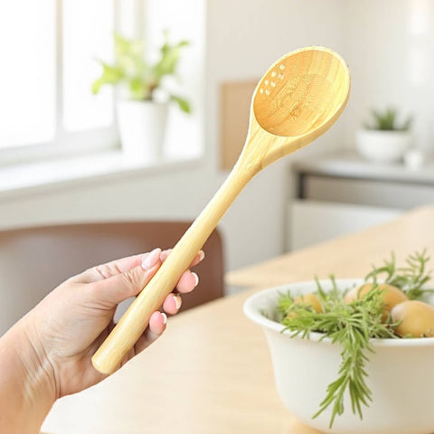 Bamboo Ladle Straining Spoon