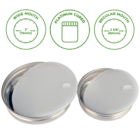 Platinum Cured, Leak Proof Silicone Sealing Lid Liners