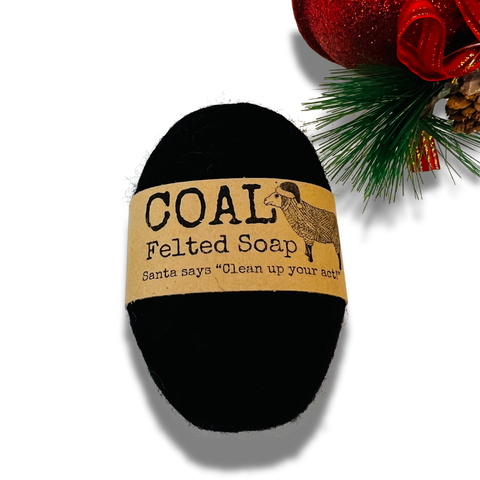 Felted Soap | Holiday "Coal"