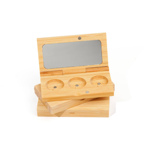 Bamboo Refillable Eyeshadow Palette for 3 Colors | EMPTY