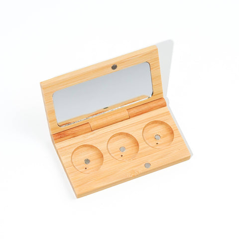Bamboo Refillable Eyeshadow Palette for 3 Colors | EMPTY
