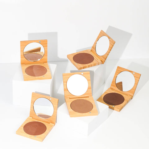 Non Toxic Sustainable Cream Bronzer in Bamboo Compact