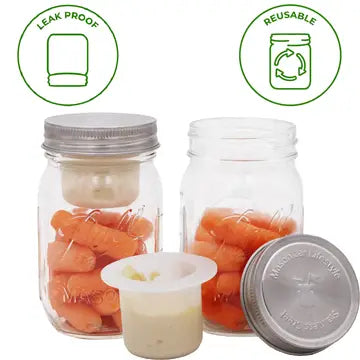 Mason Jar Divider Cup For Salads, Dips, and Snacks