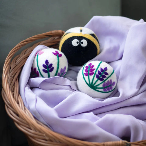 Lavender Fields Set of 3 Eco Dryer Balls - Bee