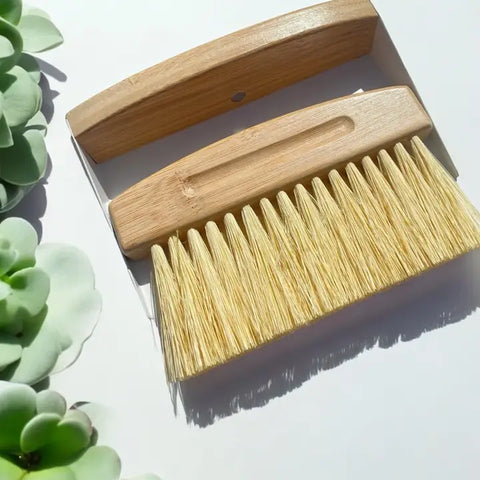 Bamboo Dust Pan & Bamboo Brush