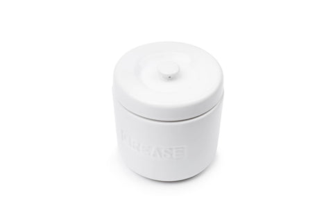 Porcelain White Cooking Kitchen Grease Container | 5” x 5" x 5"
