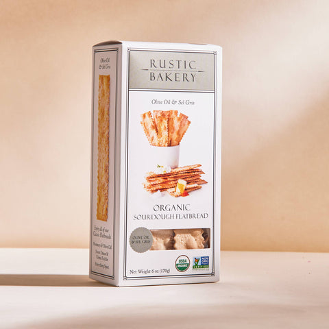 Organic Flatbread Crackers | Olive Oil & Sel Gris