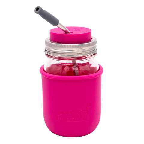 Silicone Sleeve for Regular Mouth Pint 16oz Mason Jars