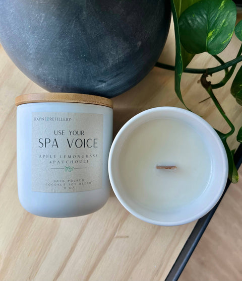 Non-Toxic Coconut Soy Wax Candle in Granite Vessel & Refills