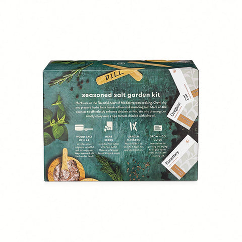 Non-GMO Greek Herb Seasoning Salt Seed Kit  |  Seaside in Santorini