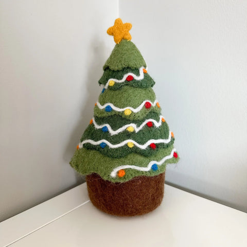 Felt Christmas Tree Trinket Trunk Container