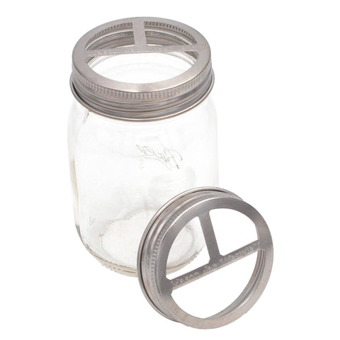 Toothbrush Holder Stainless Steel Lid for Mason Jars