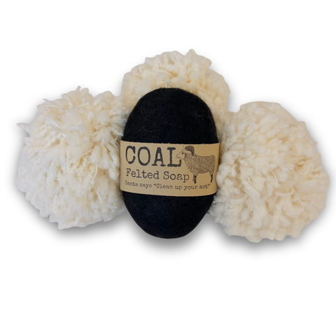 Felted Soap | Holiday "Coal"