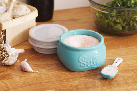 Mason Jar Salt Cellar - Blue Ceramic |8-Ounce