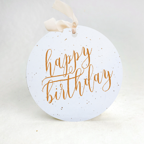 Plantable Seed Gift Tag - Happy Birthday | 1 tag