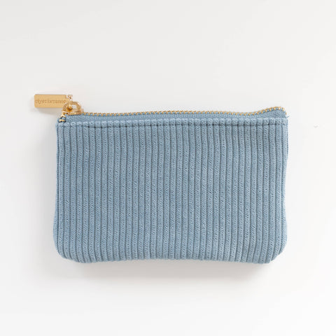 Denim Corduroy Coin Pouch